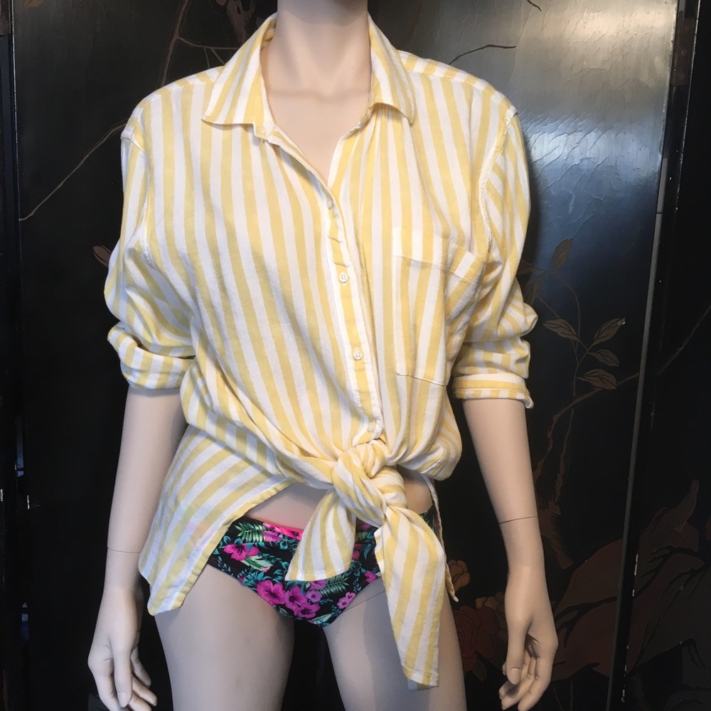 Aerie Striped Button Up Shirt NWT - Picture 2 of 15